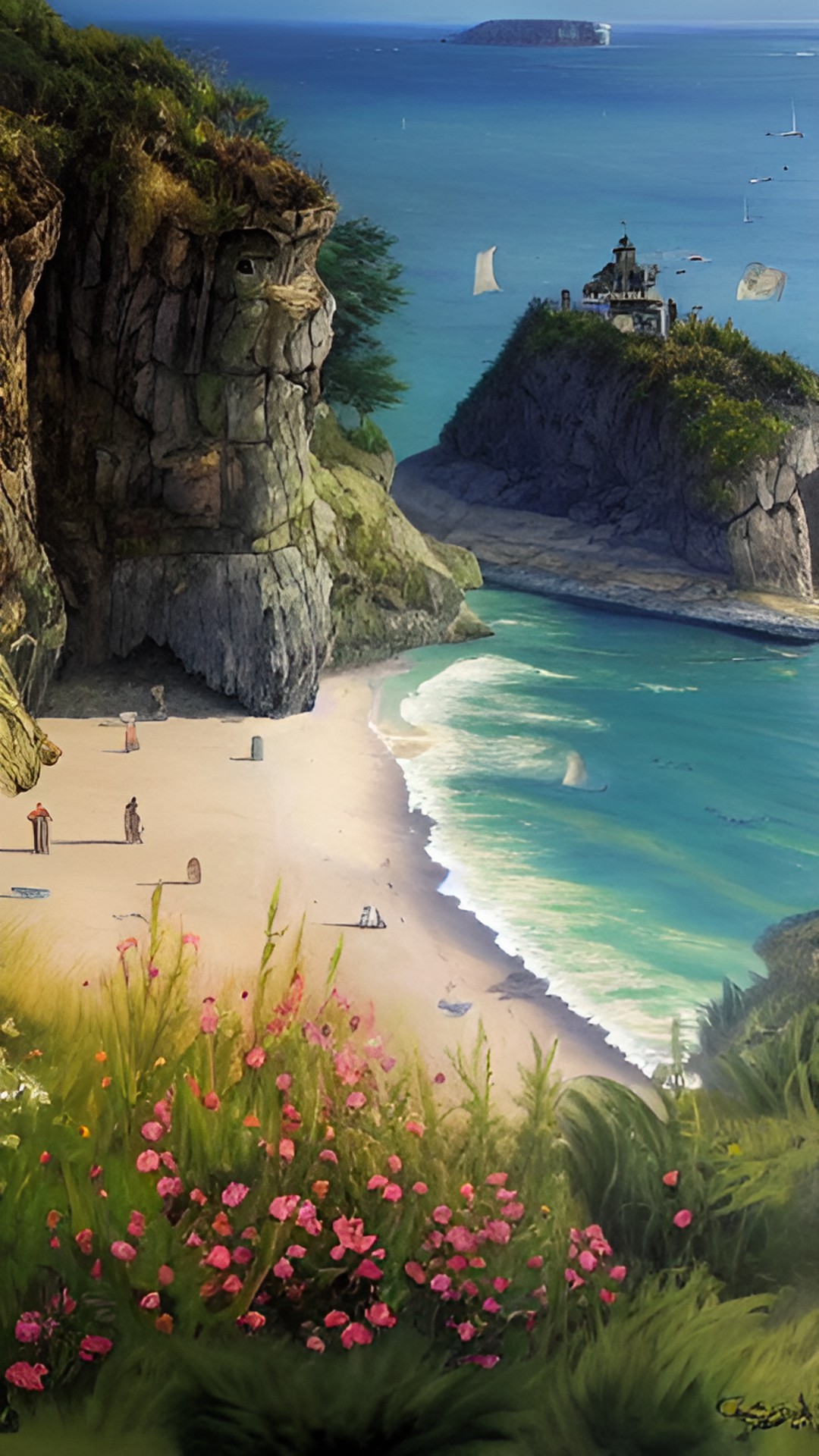 cliffside beach view, summer preview