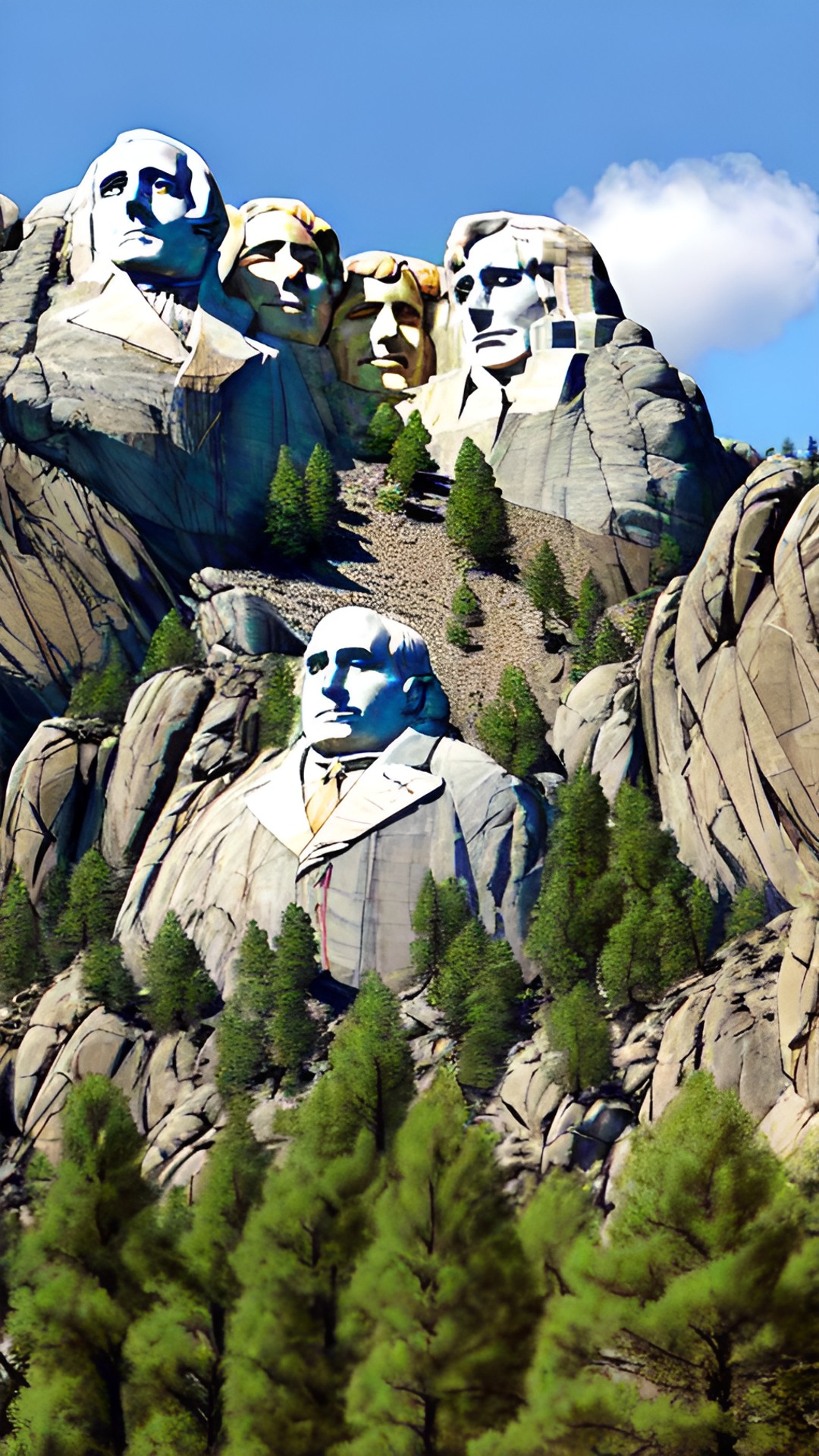 Not what I asked for - mount rushmore but their heads are all shrek preview