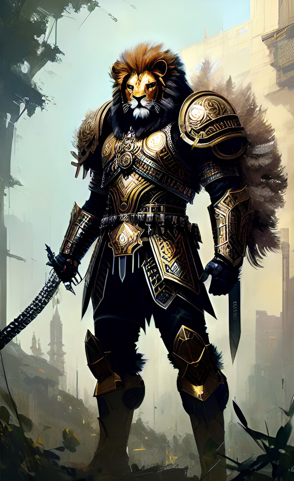 Grarus Winddream - "lion humanoid, crown paladin, male, solider" preview