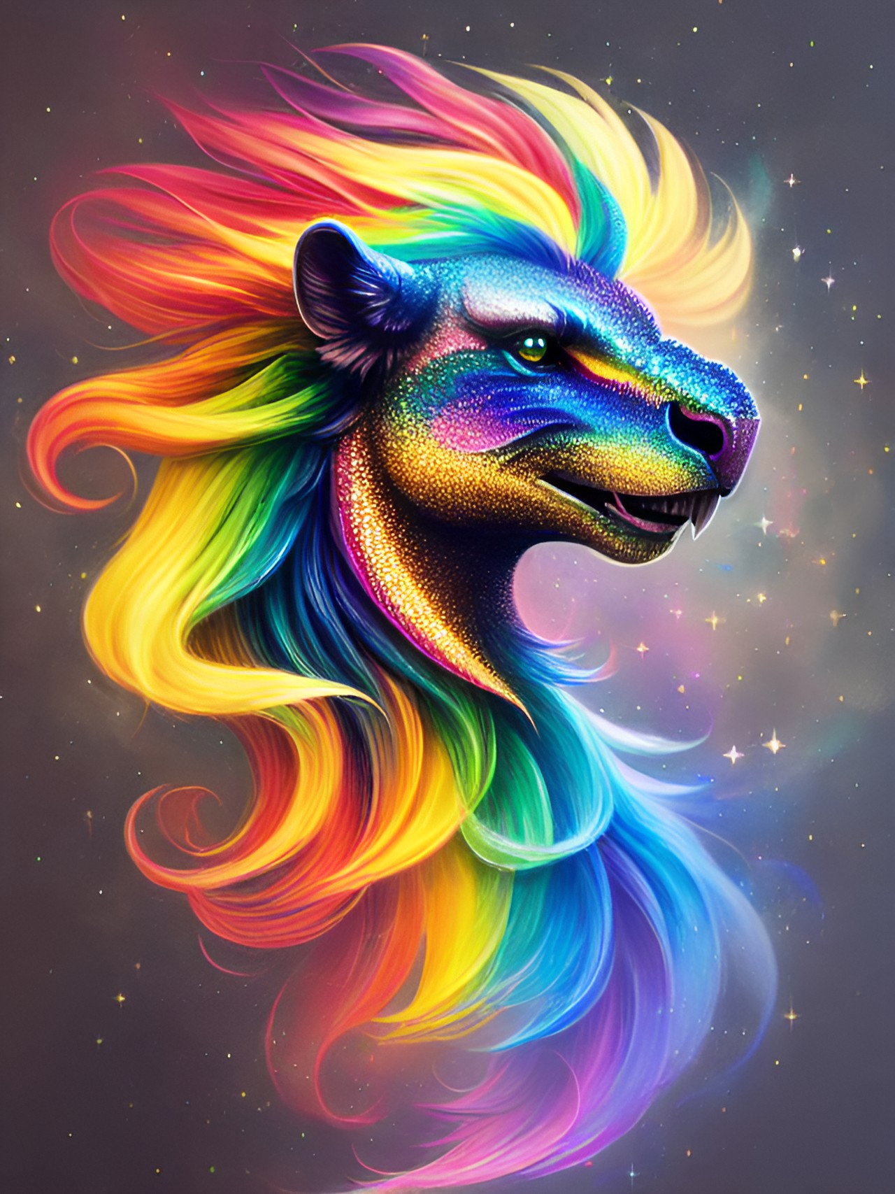 glittering rainbow chimera preview