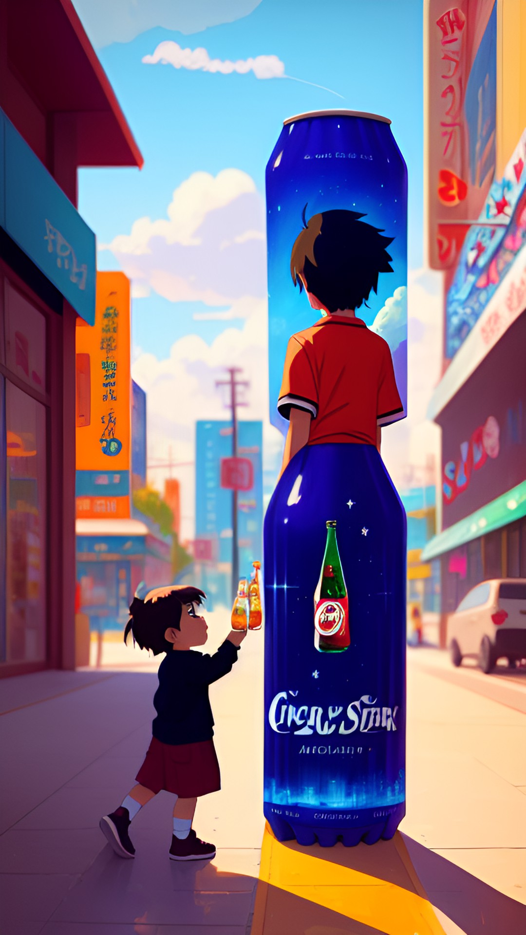 a little double baby that's drinking a giant soda bottle and that's right out of soda in the whole world that's very funny i'm very adorable and everything preview