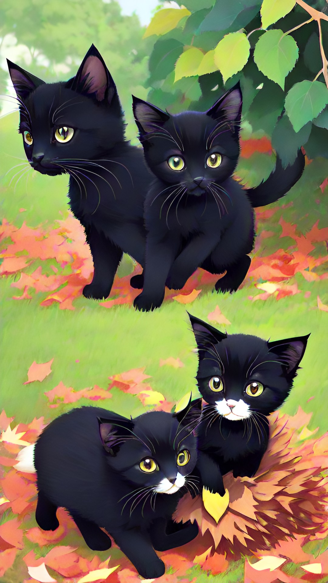 a double kitten is really fast and i adorable color with really black and really dark eyes they're full of black and i'm really dark in a pile of leaves and it's in the whole animated world of kittens that are adorable a load of adorable kittens but is kelly preview