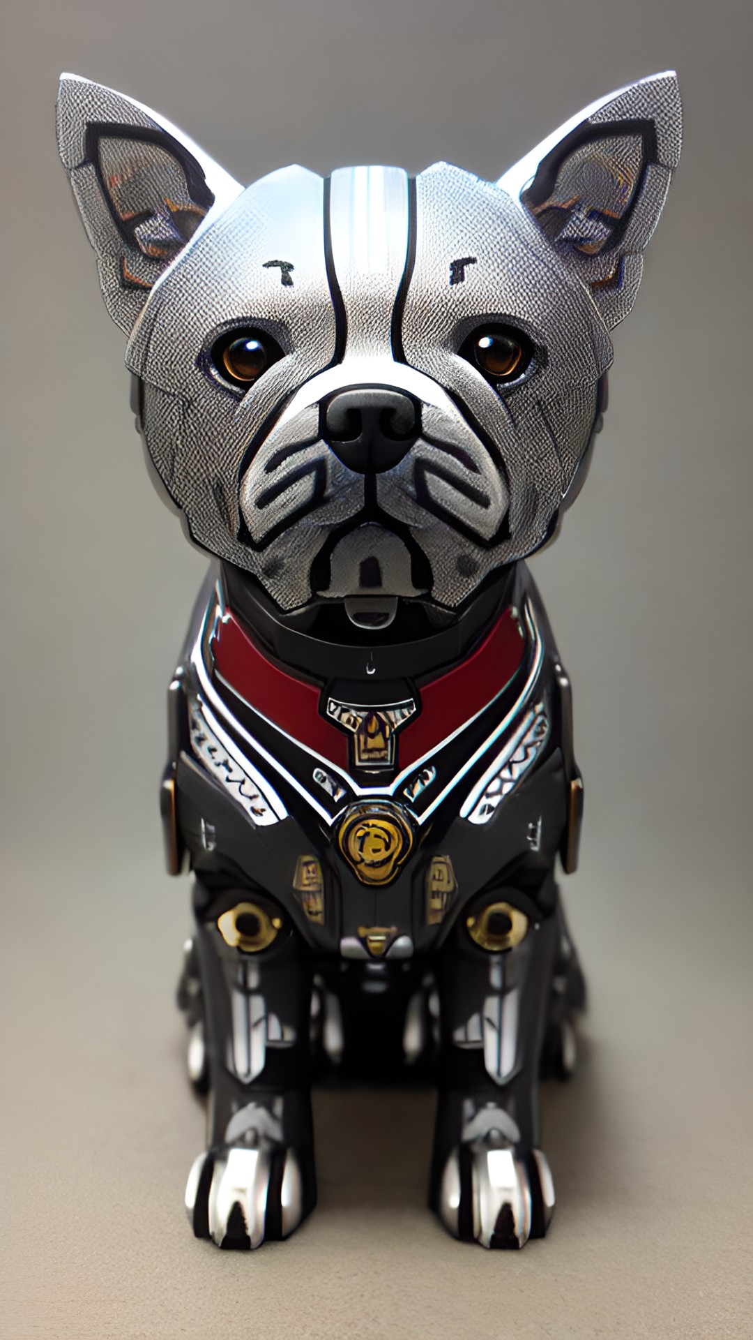 dog, mechanical skin, iron, fantastic preview