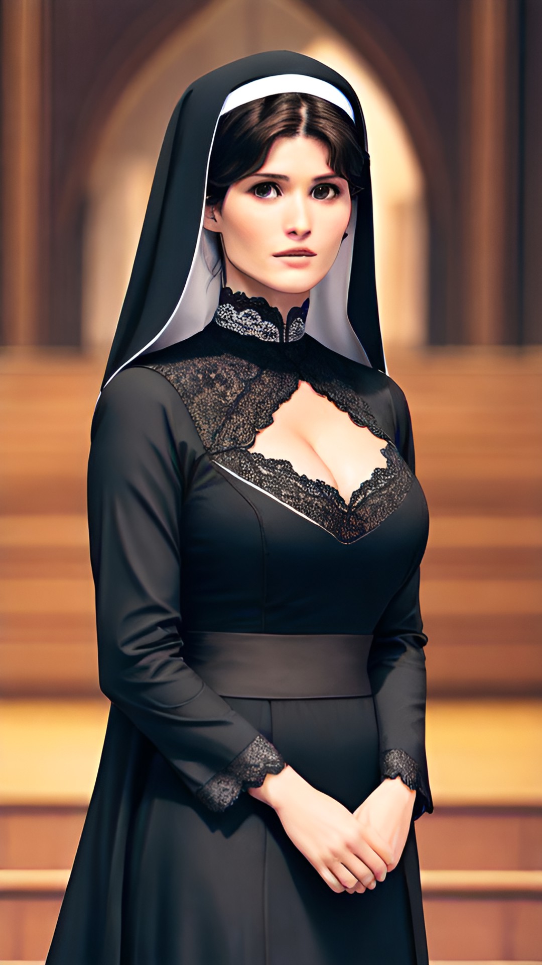 gemma arterton, nun, lace preview