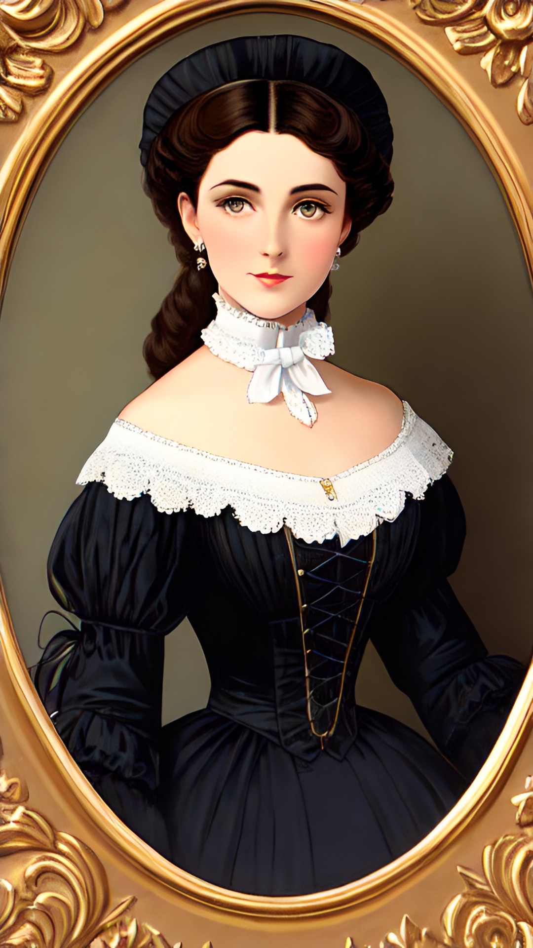 brunette victorian era woman preview