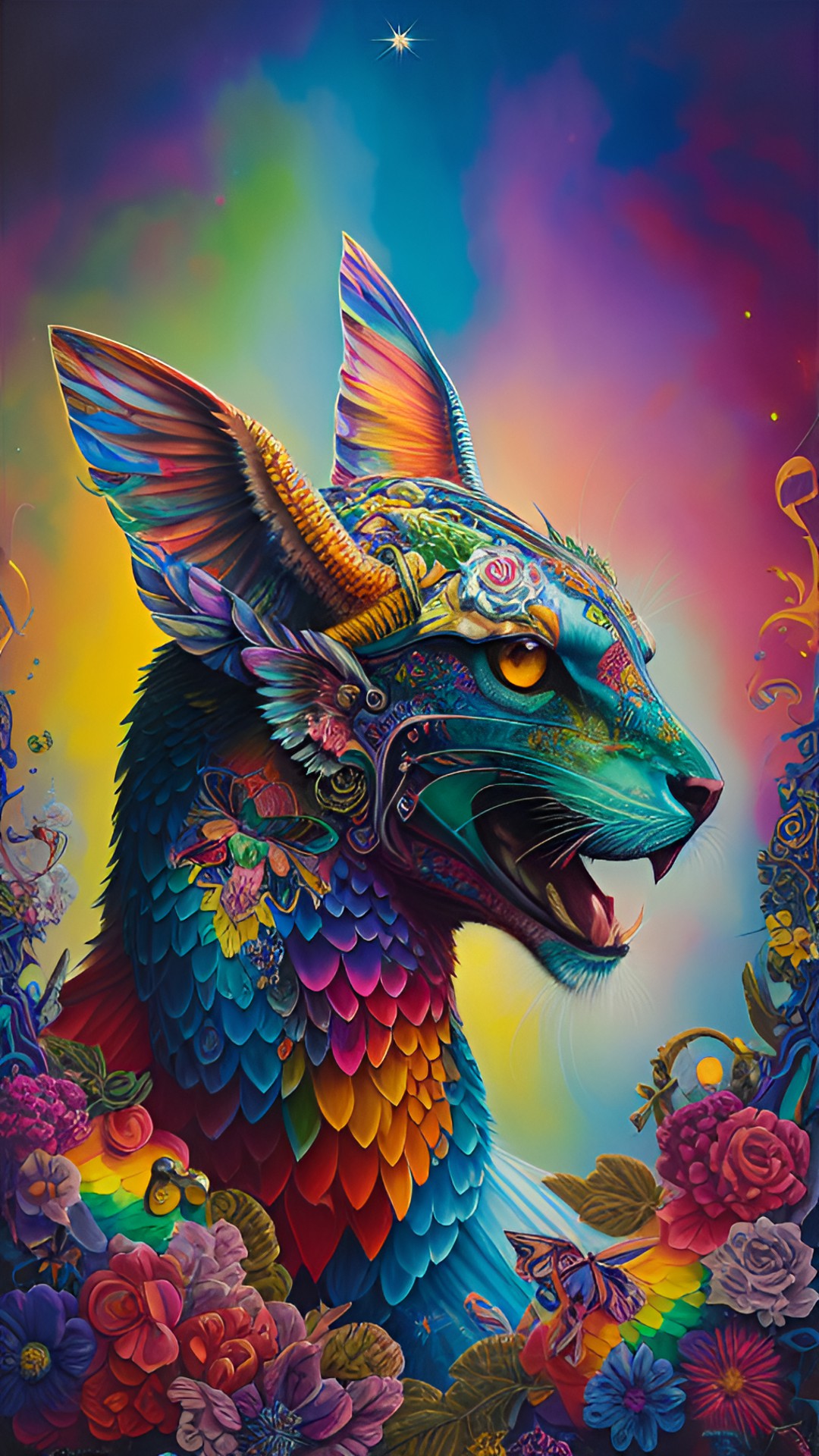 glittering rainbow chimera preview