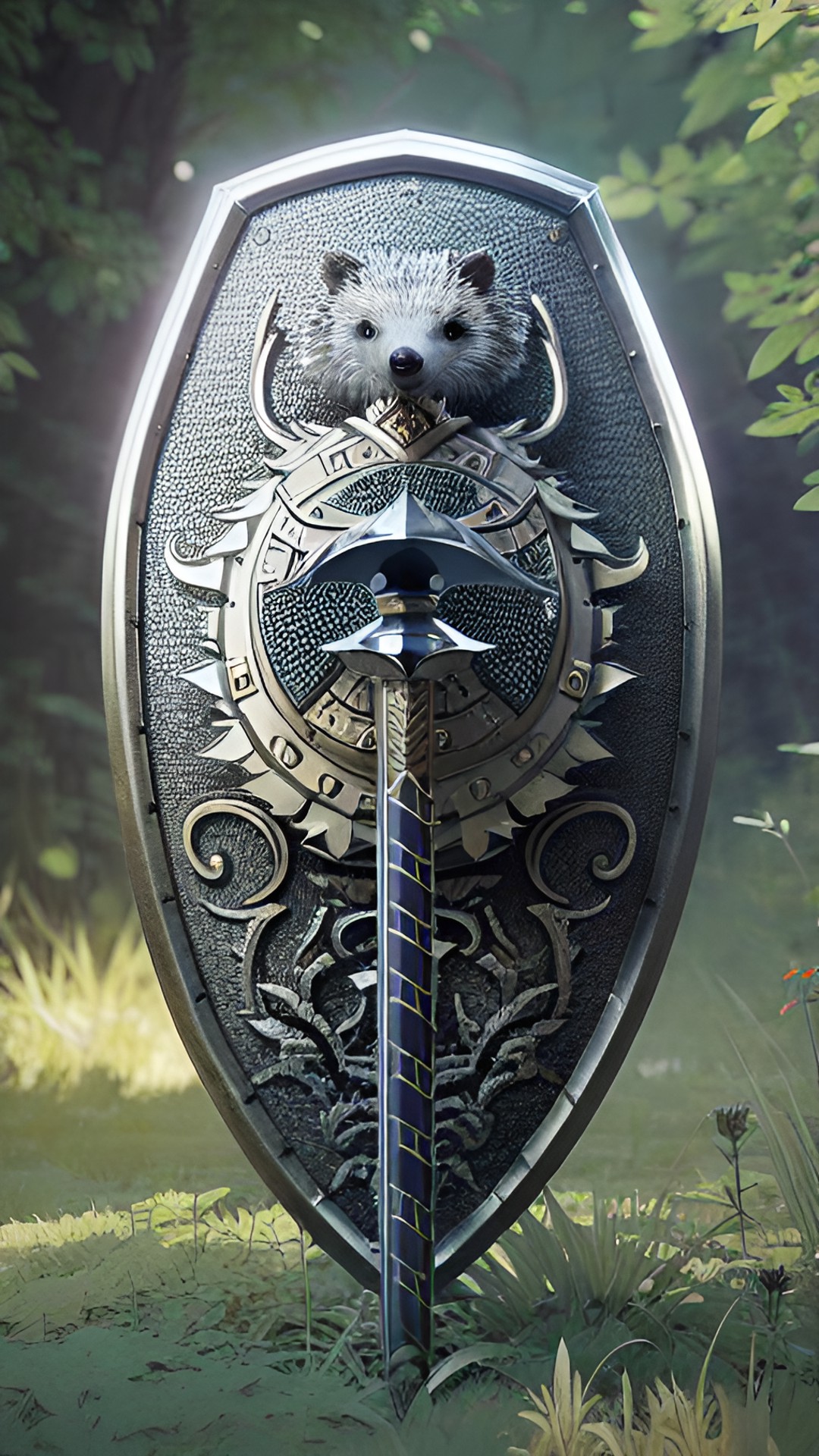 Medieval - hedgehog sword and shield preview