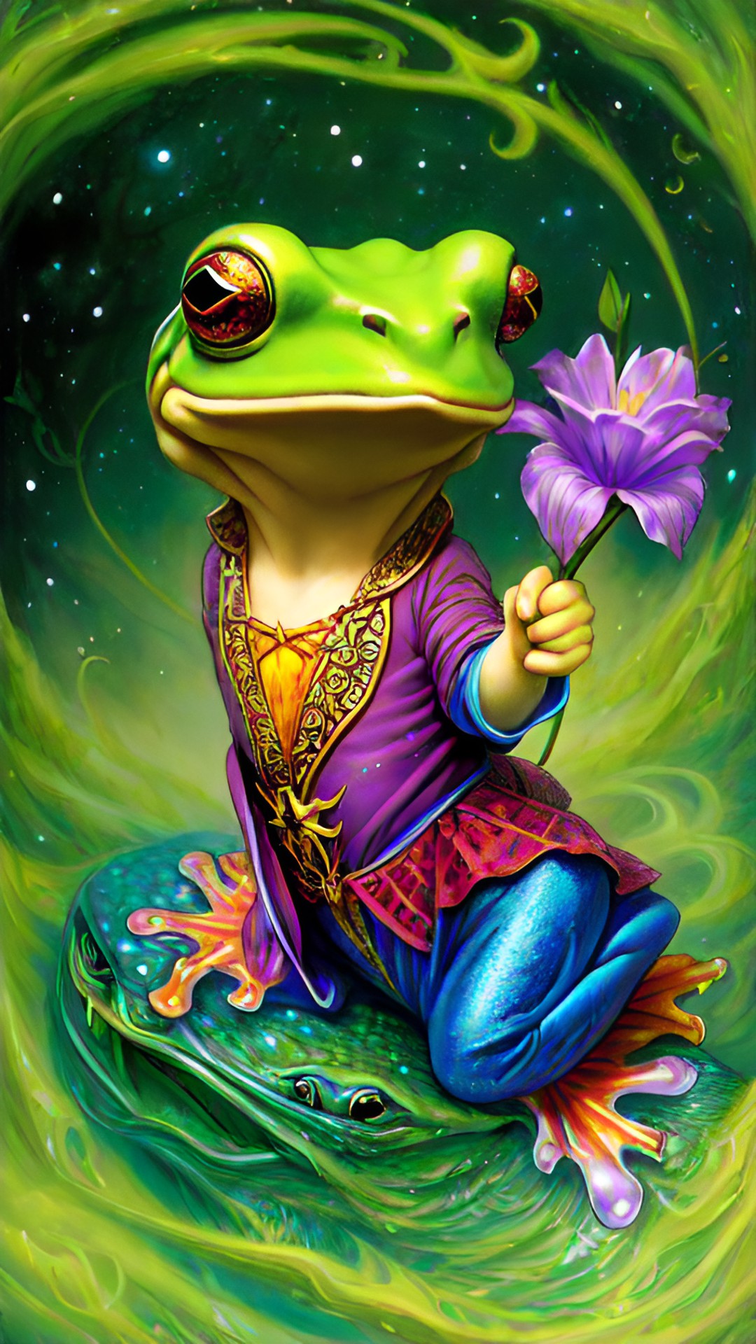 Chivalrous Frog - medieval frog prince, lisa frank preview