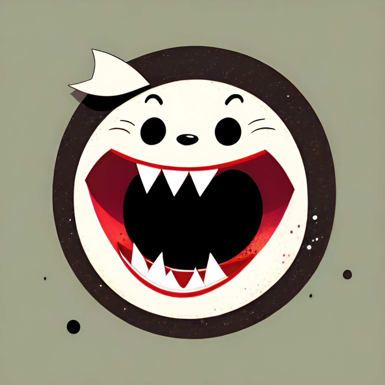 vector image of a happy vampire's mouth preview