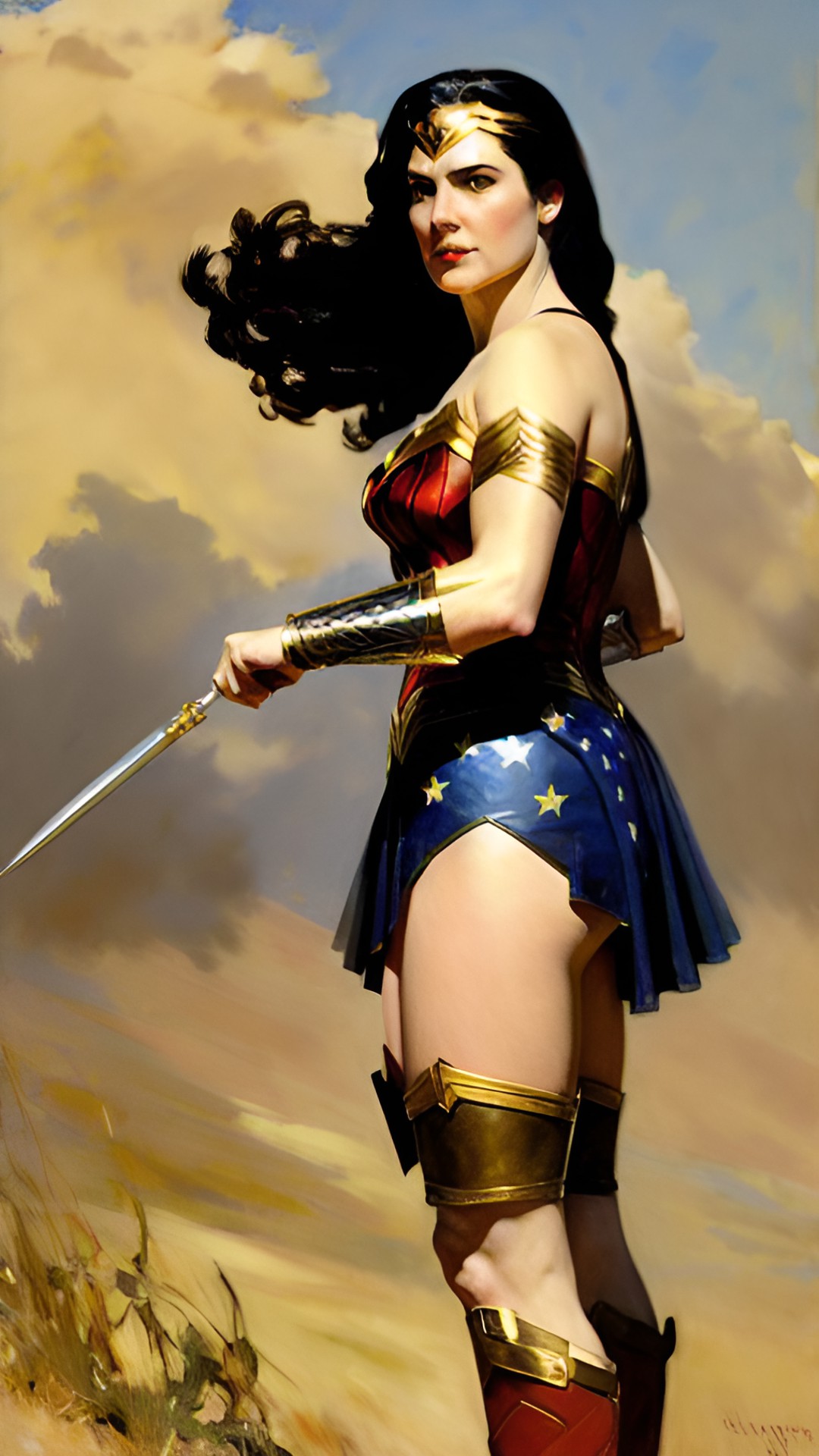 wonder woman in the style of john singer sargent preview