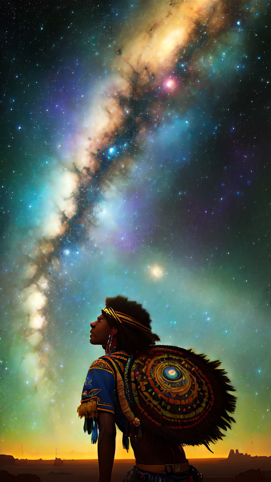 DreamTime - aborigine, milky way, pleiades, stars, dreamtime, spirits, colorful preview