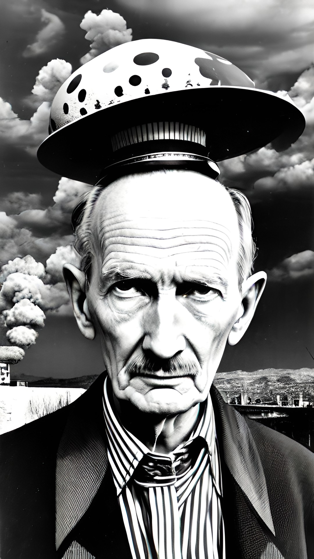 Dept of dead letters - william s burroughs in tangiers stares in a mirror seeing horrific images of future tragedies mushroom clouds alien invasions, syringe typewriter and a bag of dust preview
