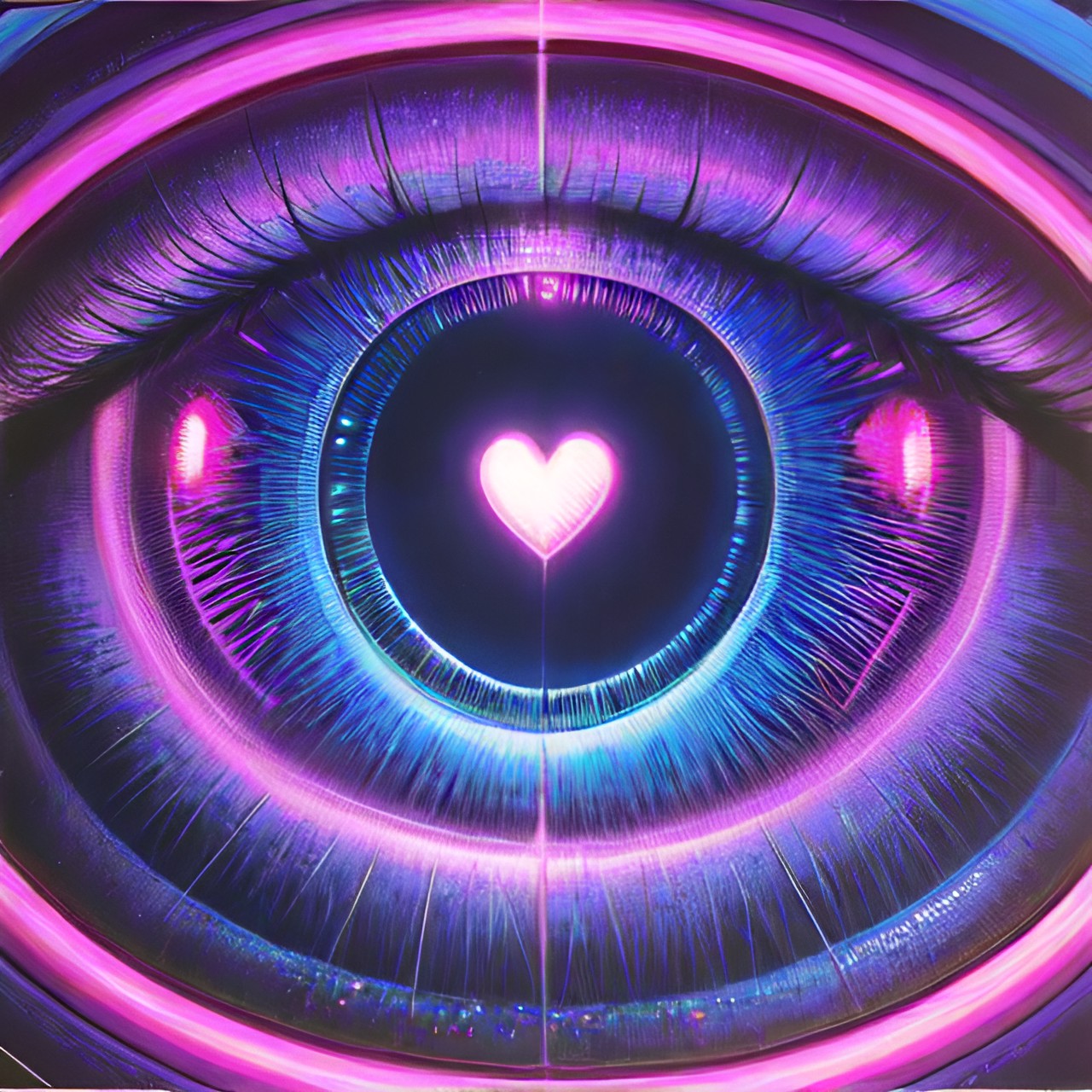 neon lights (blue purple pink) (((heart))) preview