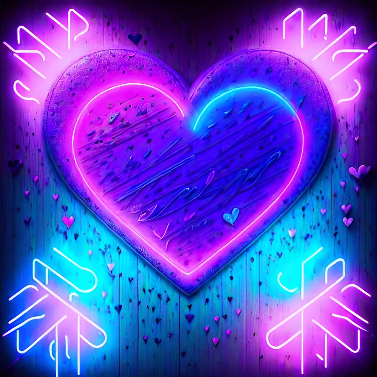 neon lights (blue purple pink) ((heart)) preview