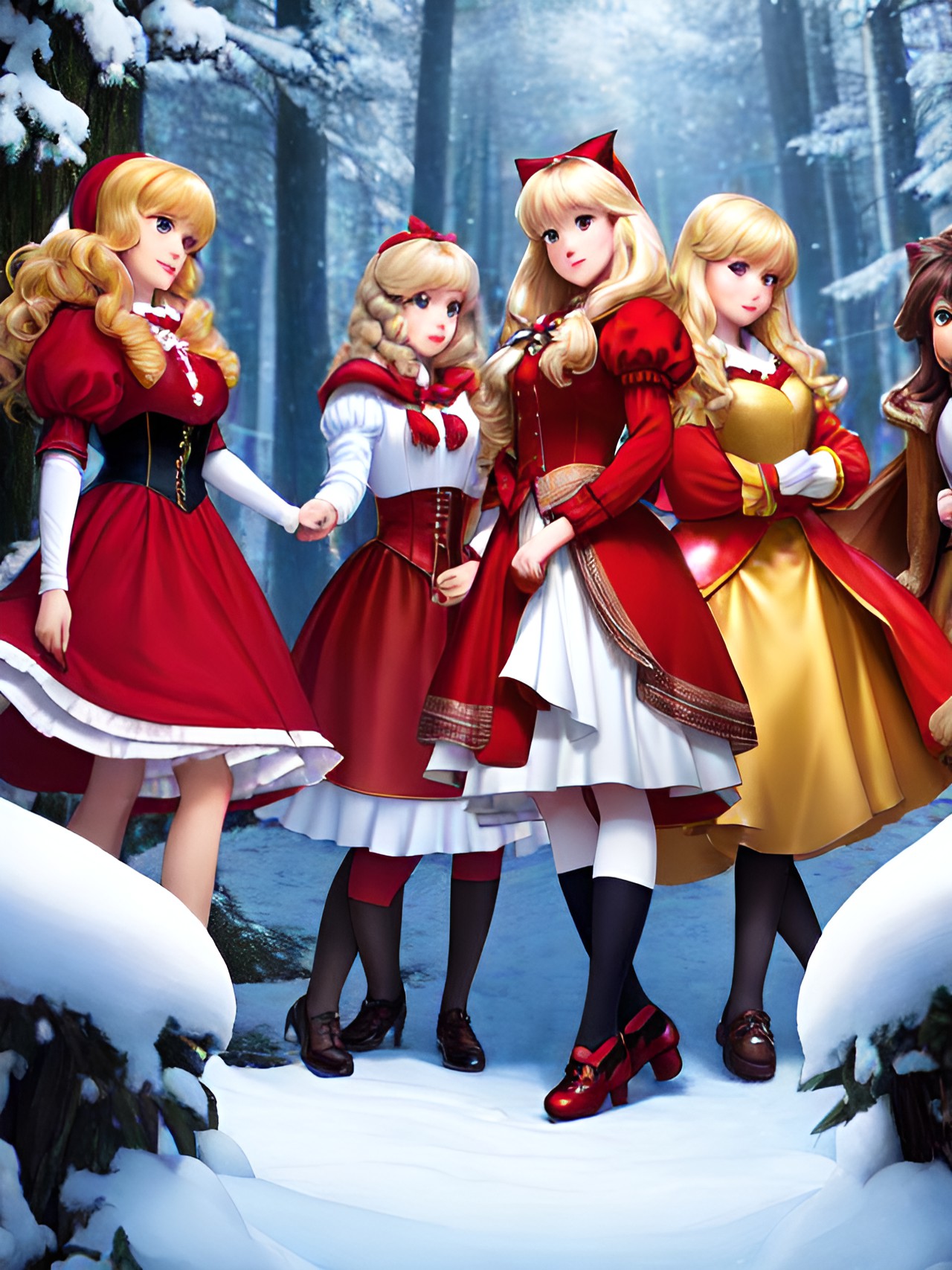 goldilocks, red riding hood, snow white, and cinderella boss squad preview