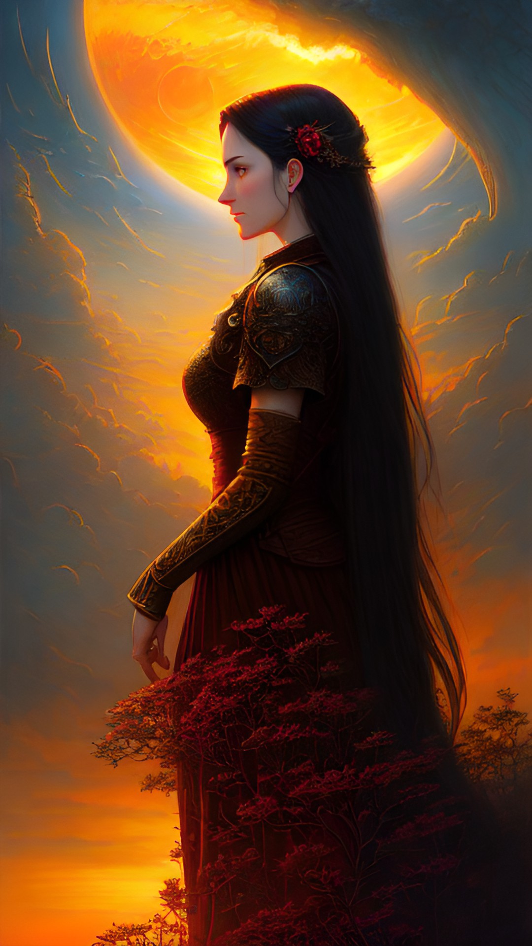 sunset glow fantasy art preview