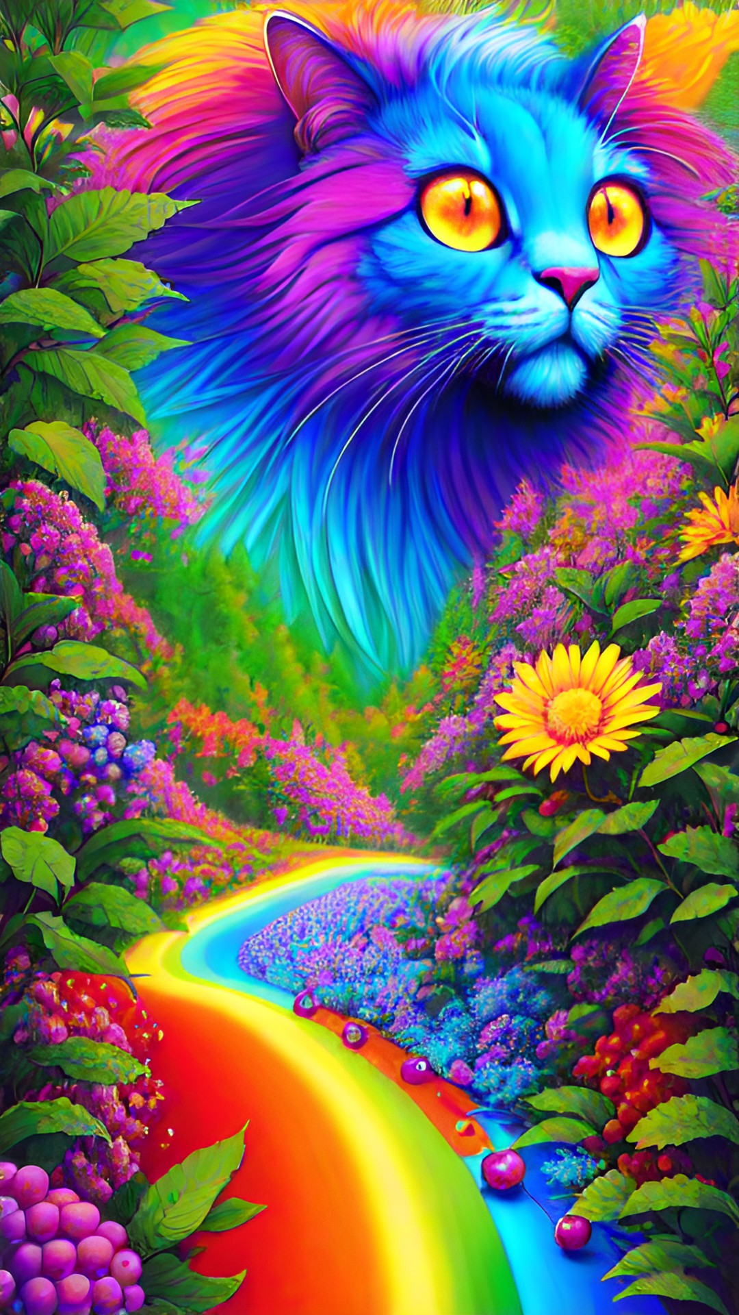 Huckleberry Ave. - huckleberries, summer, nature, good vibes, lisa frank, colorful preview