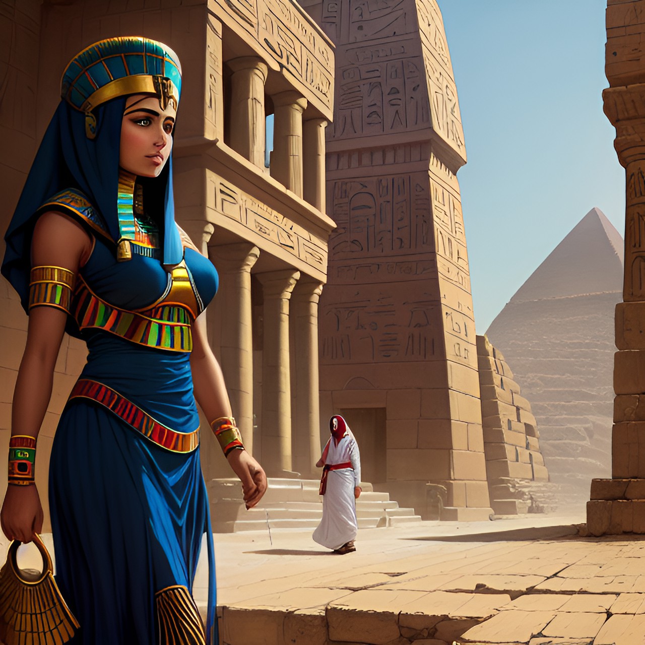 egyptian woman in ancient city preview