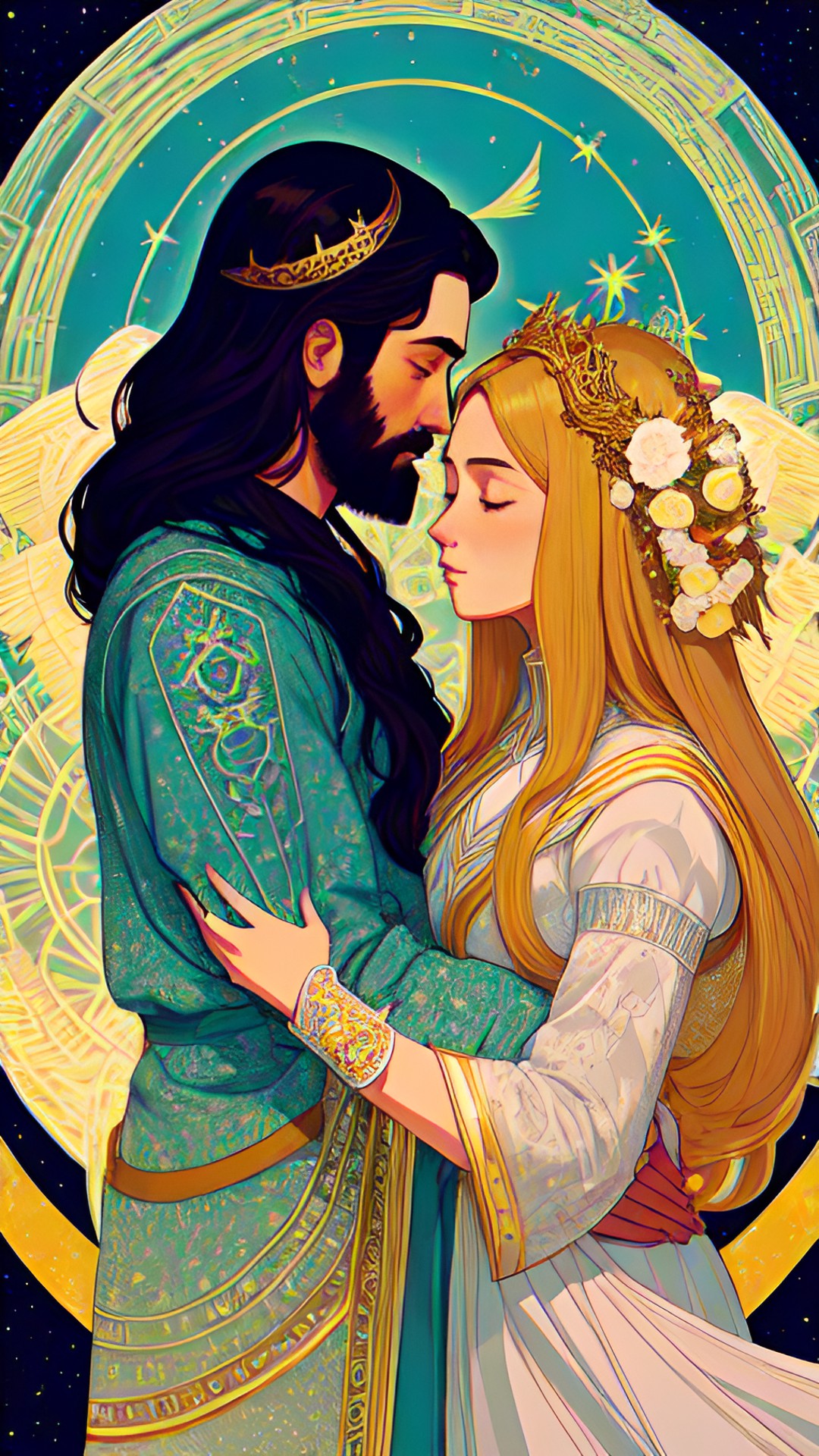 jesus and his bride, highly details, fantasy art preview