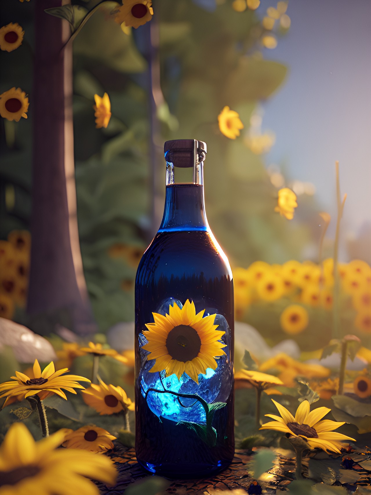 Sunflower Soul - bottled sunflower moonlight preview