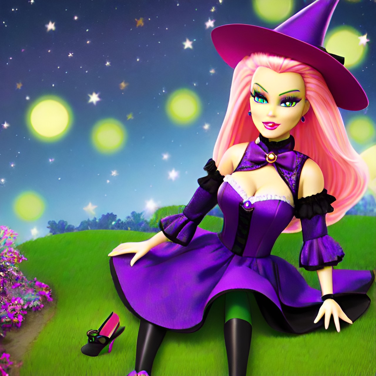 wicked witch barbie preview