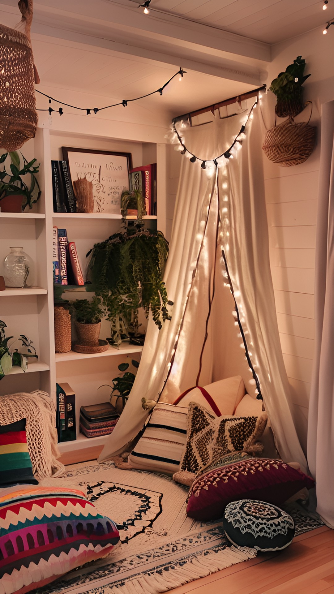 cozy boho reading nook preview