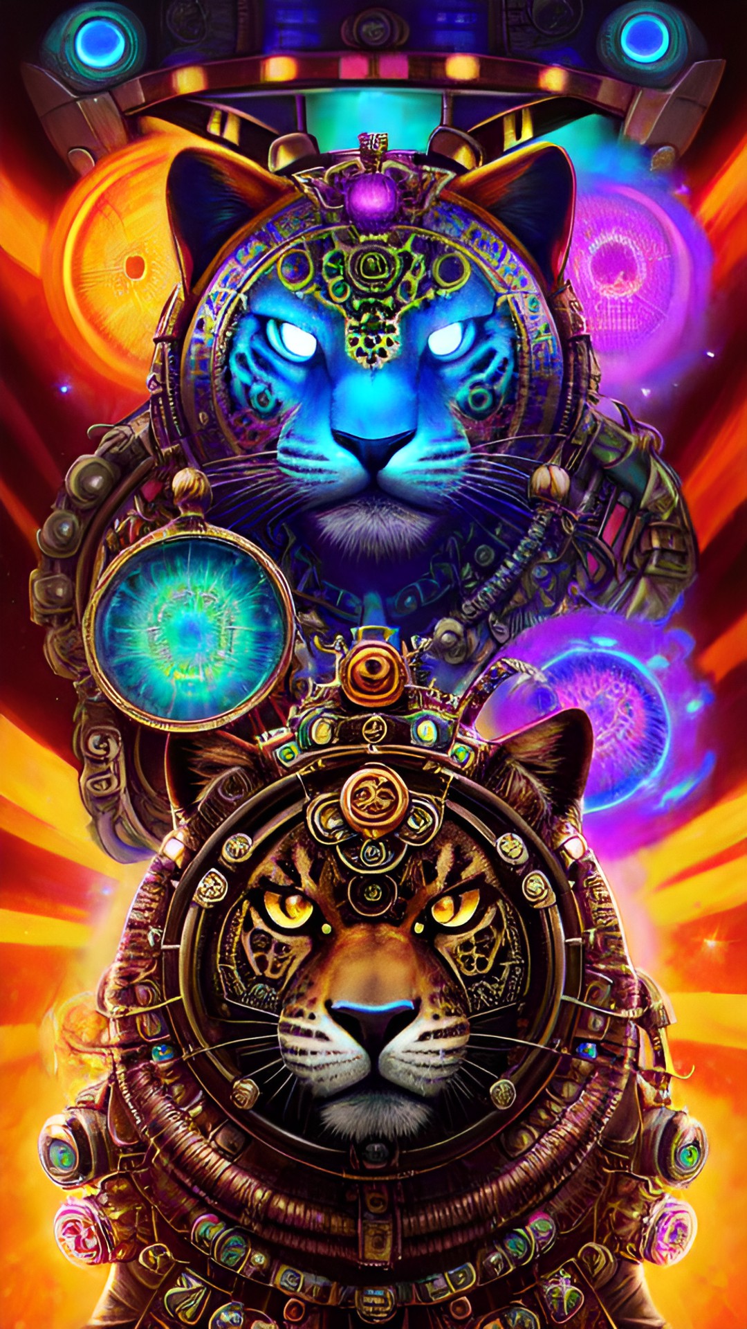 Jaguar Magic - olmec, shaman, jaguar, magic, werejaguar, lisa frank preview