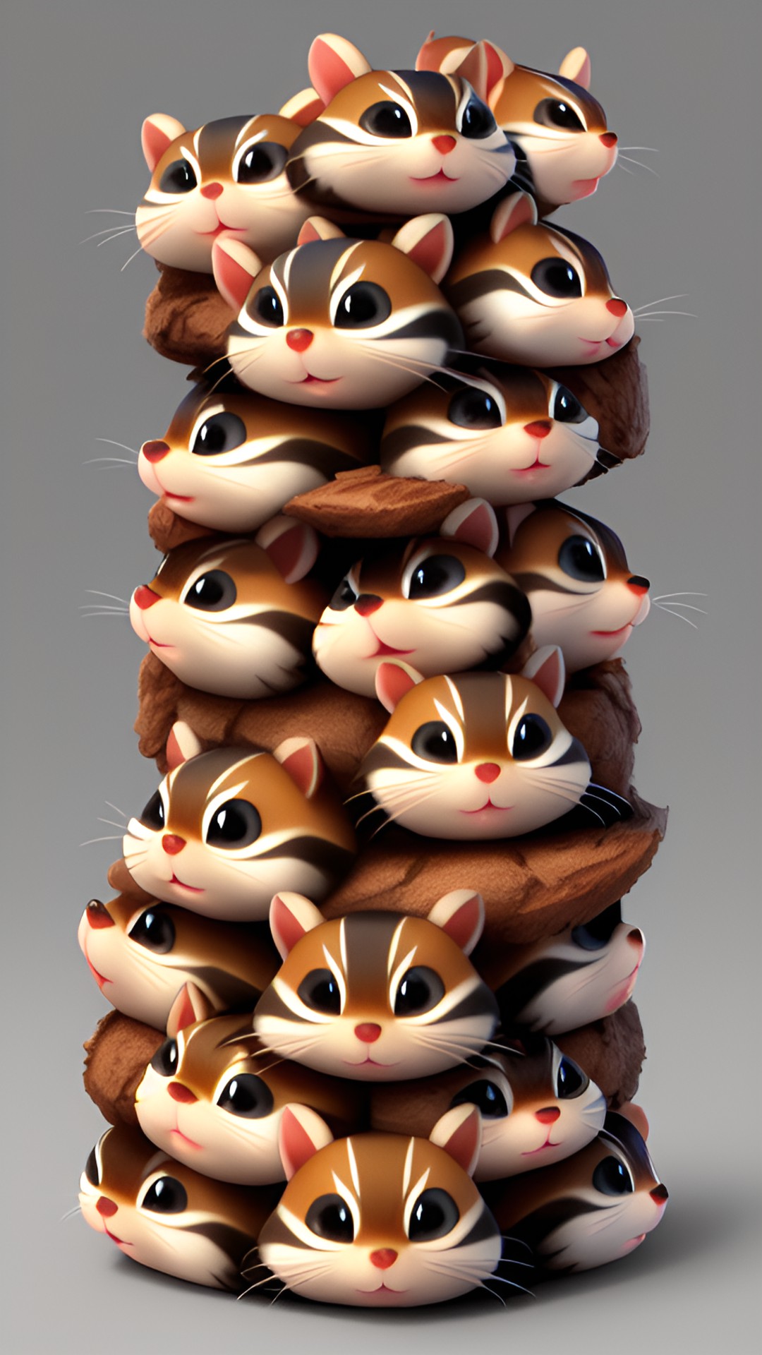 A Tower of Chipmunks - a pile of adorable chipmunks stacked on top of each other preview