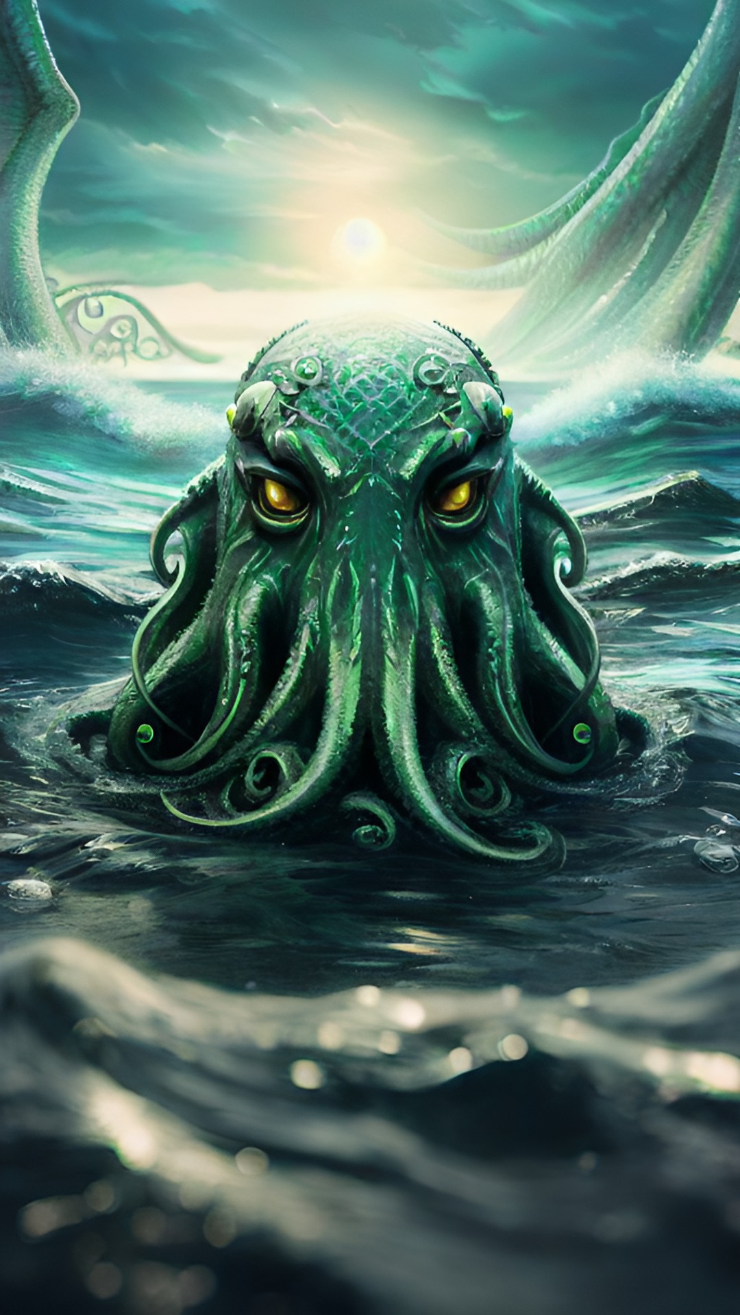 cthulhu coming up from the water preview