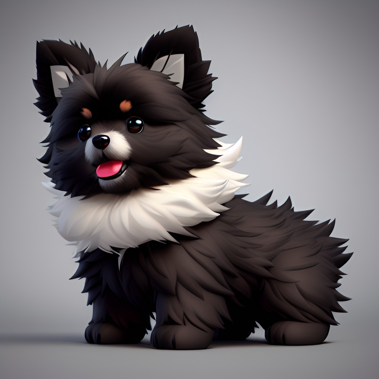 fluffy black teddy bear pomeranian puppy preview