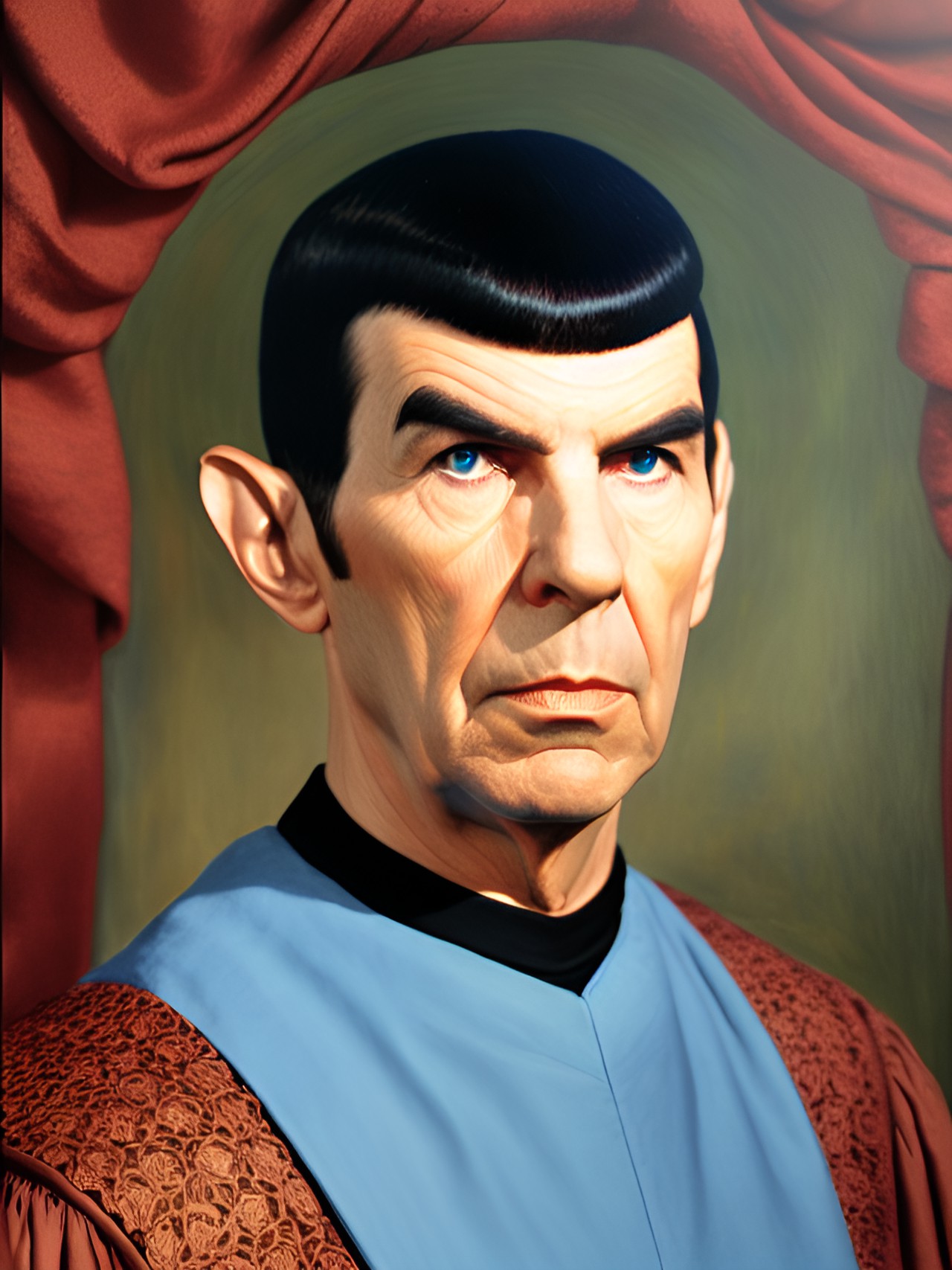 spock portrait in style of jan van eyck preview