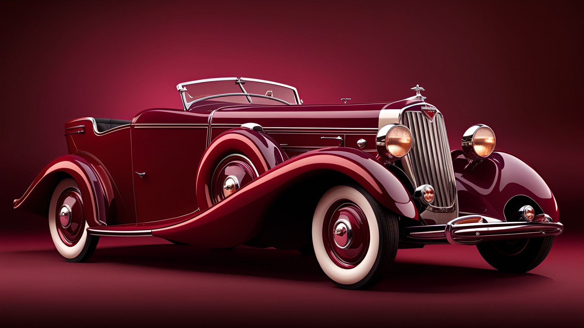 deepredarrow - a dark red art deco car preview