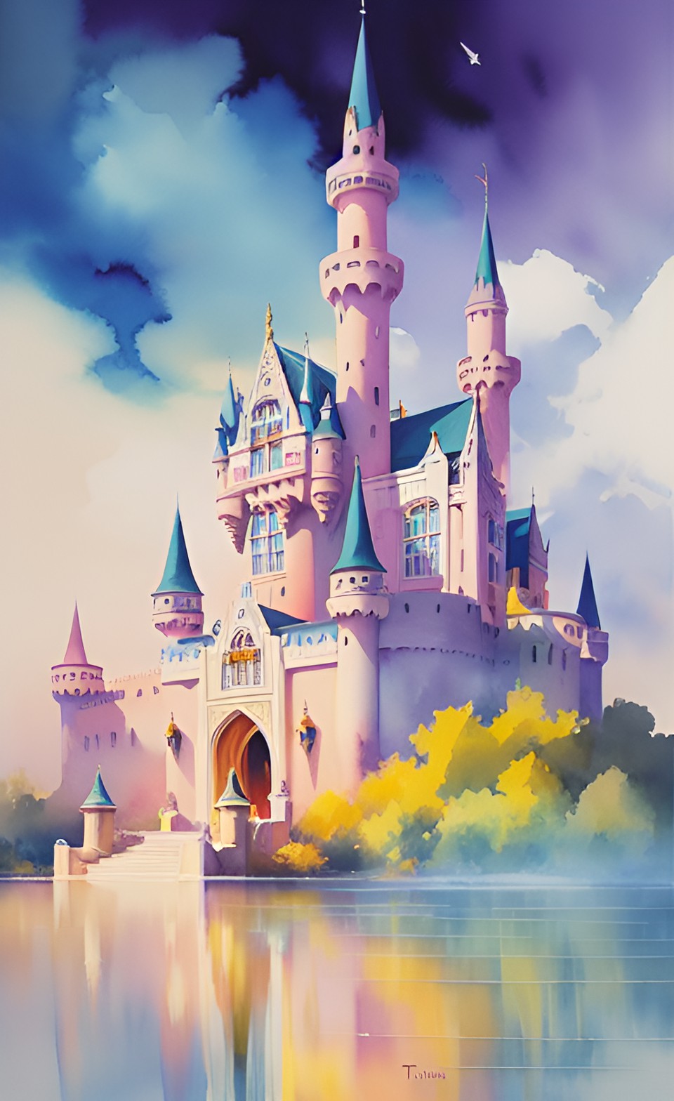 5439 - pastel castle preview