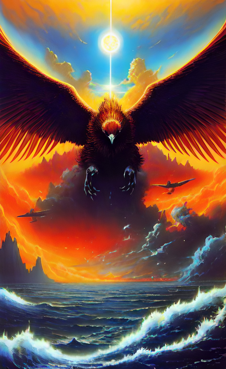 Magical bird, from fire to the sea - it is not possible to see the face of the inevitable terrible, where the flames roar and the water is powerless. the soul in the sky flies a dove - it will not die, never die. preview