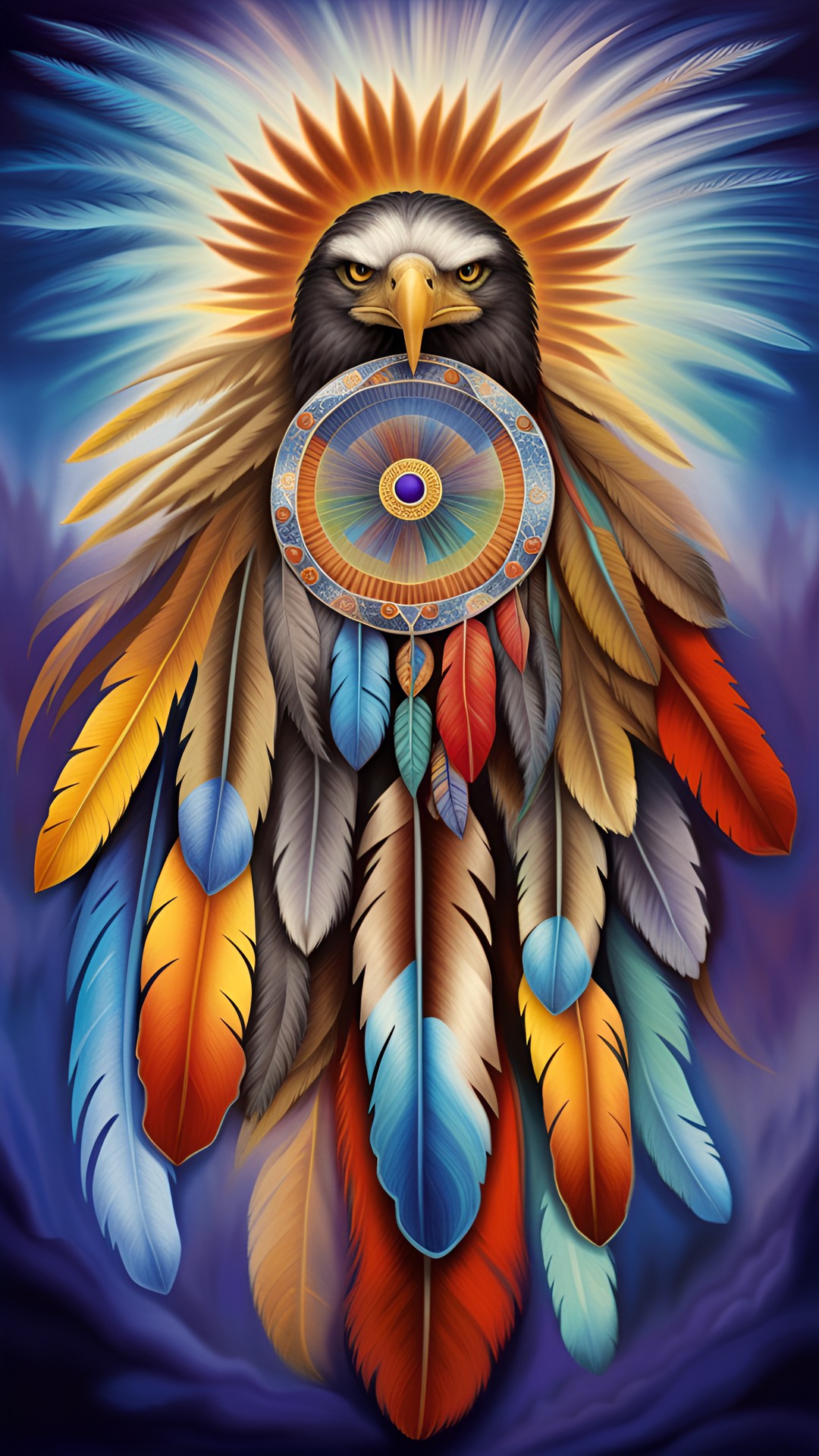 Teachings - teachings of eagle feather, planning, farthest seer, connection to something greater than oneself, highest flyer, respect, colorful preview