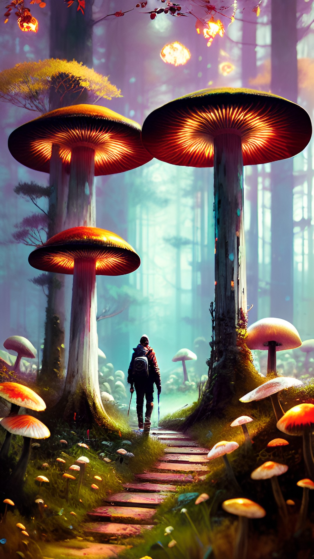 glowing mushroom forest preview