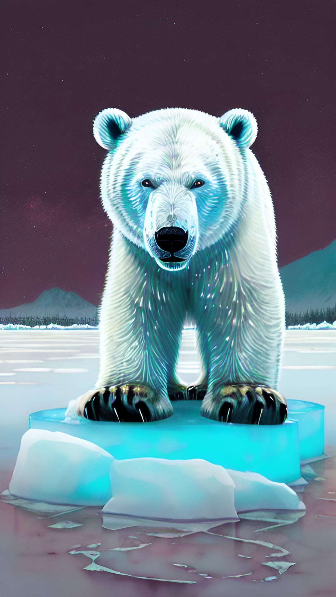 polar bear on shrinking ice preview