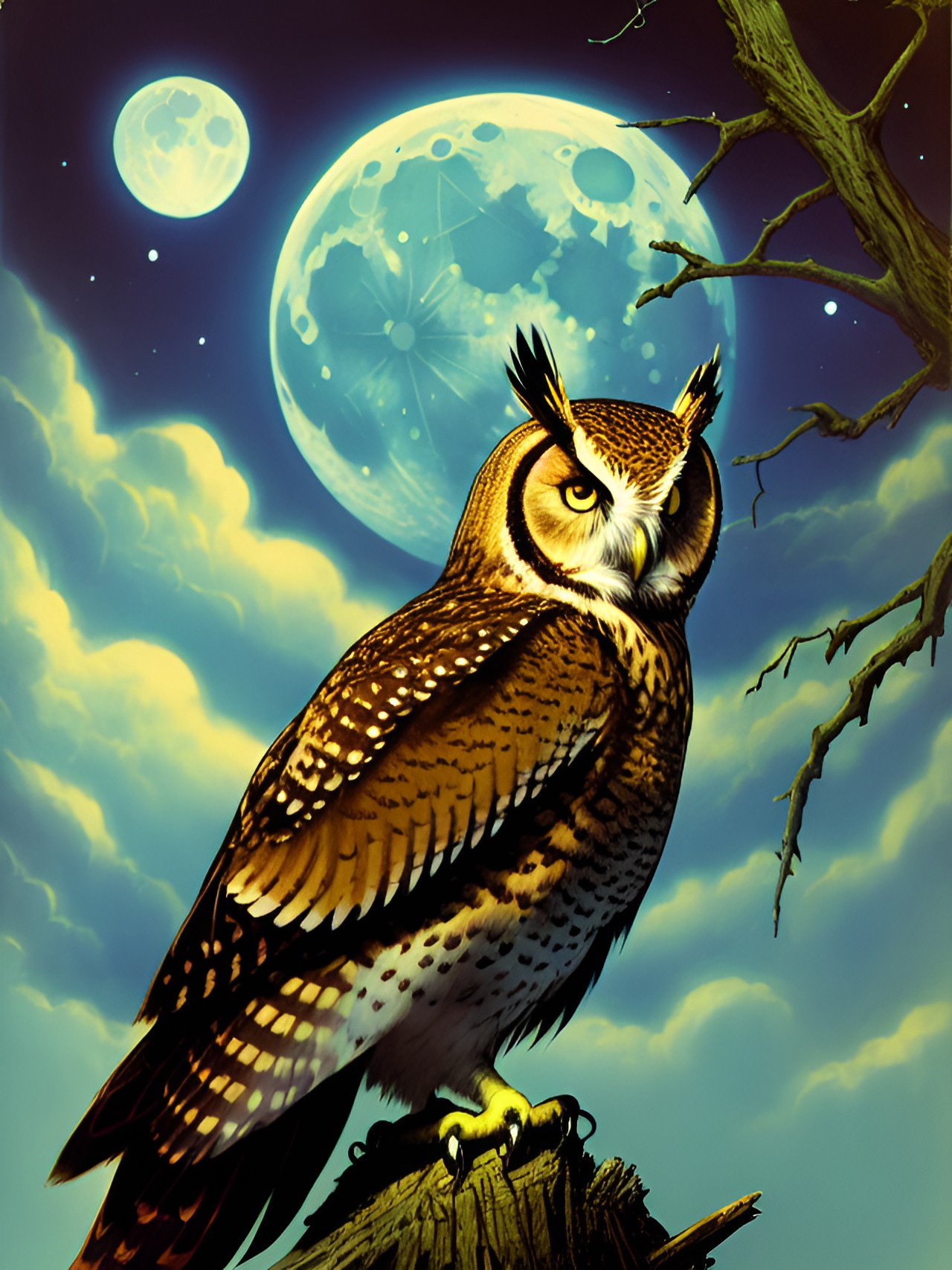 owl at the moon preview