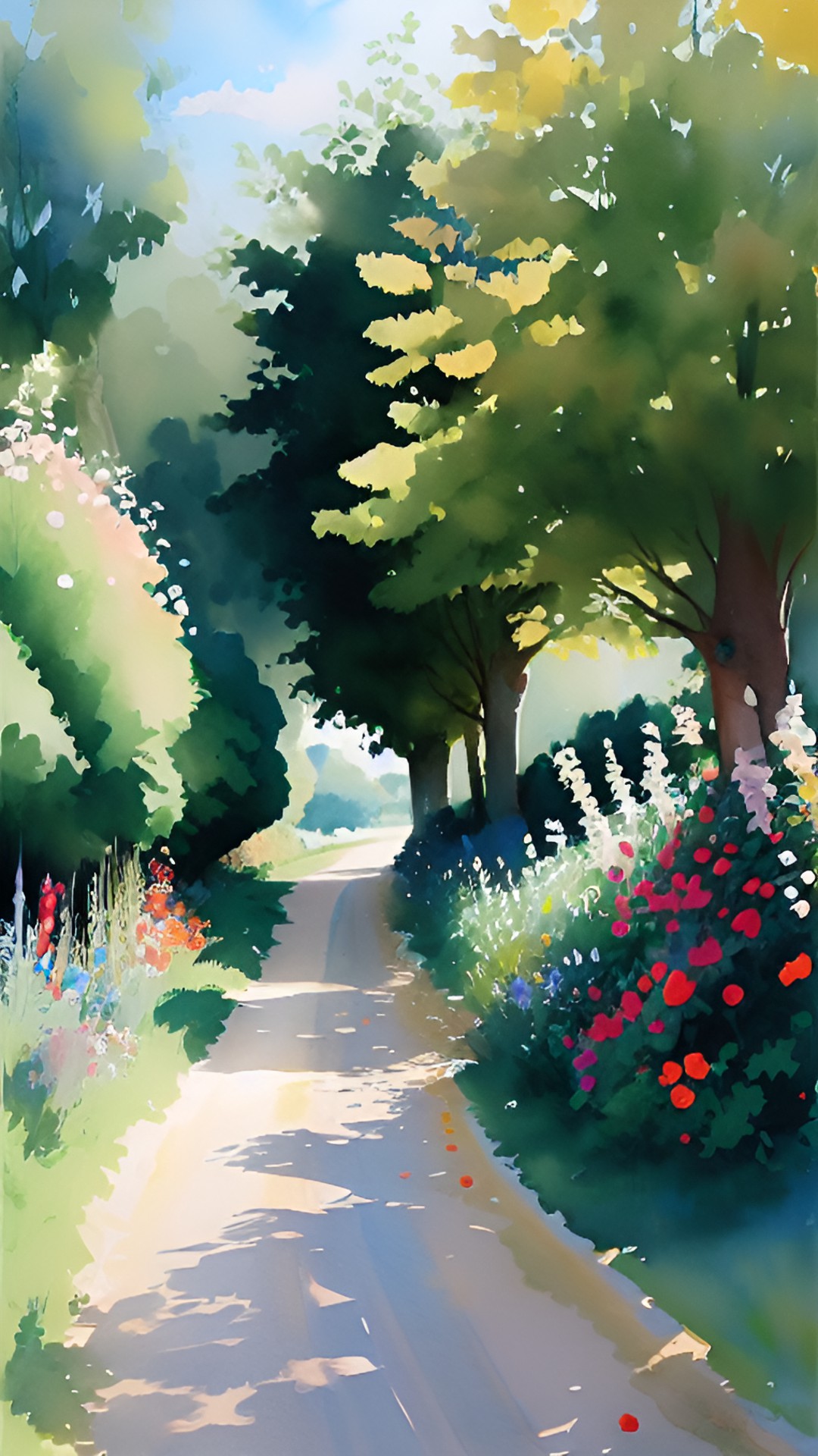 summer
landscape
trees
long winding lane
alley
summerflowers
fields of flowers
poppy preview