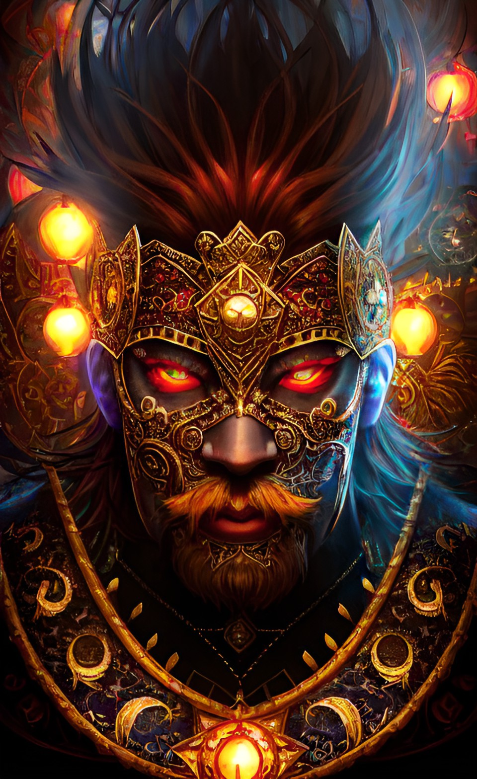 Master of shadows 1 - portrait of master of shadows from old carnival. background: many misty shadows with mouths and blind eyes in the darkness. style of stefan koidl. super-resolution, intricately-detailed, 4d, 32k, full-hd, artificial lighting preview