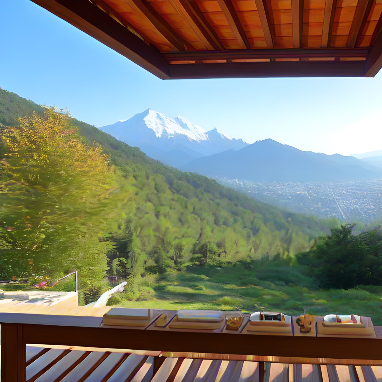 city ​​built at the foot of the mountain, modern ecological suites preview