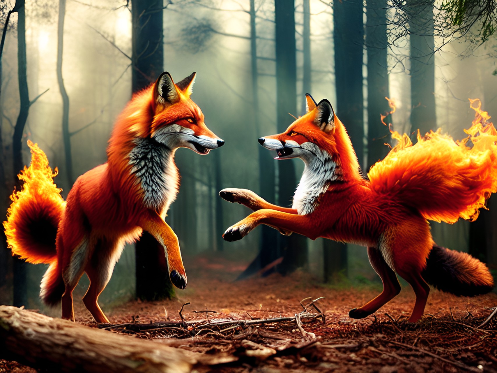 flaming fierce forest fairy's fighting fiery feral feared foxes preview