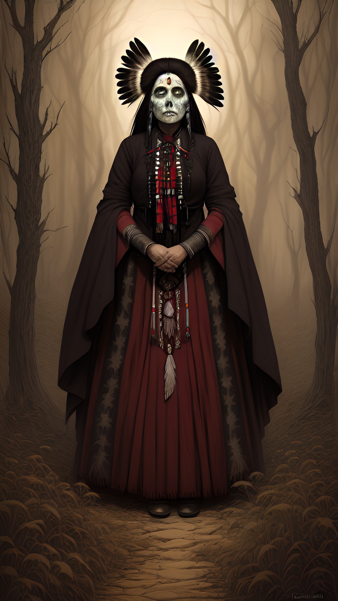 the skadegamutc ( undead) witch, from native american folk lore preview