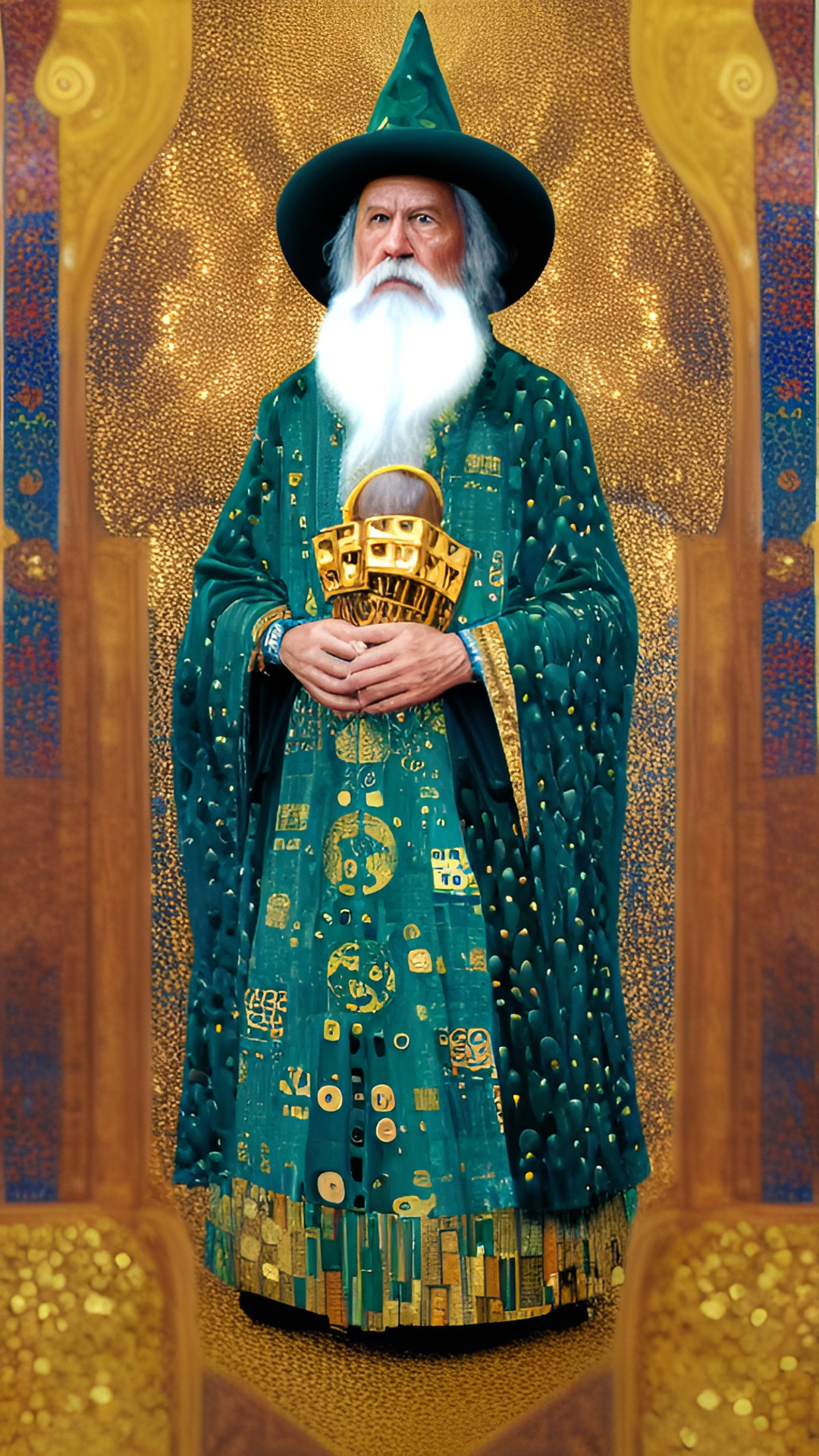 great wizard in the style of bosch, klimt preview