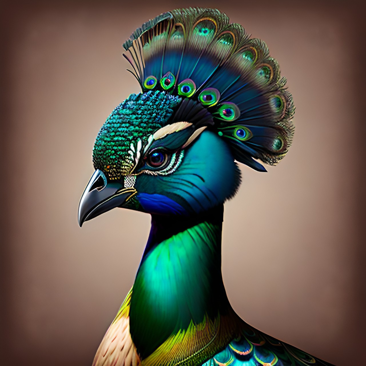 peacock blank background preview