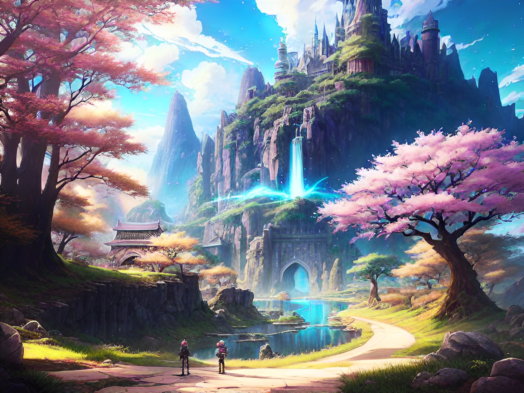 epic anime fantasy landscape preview