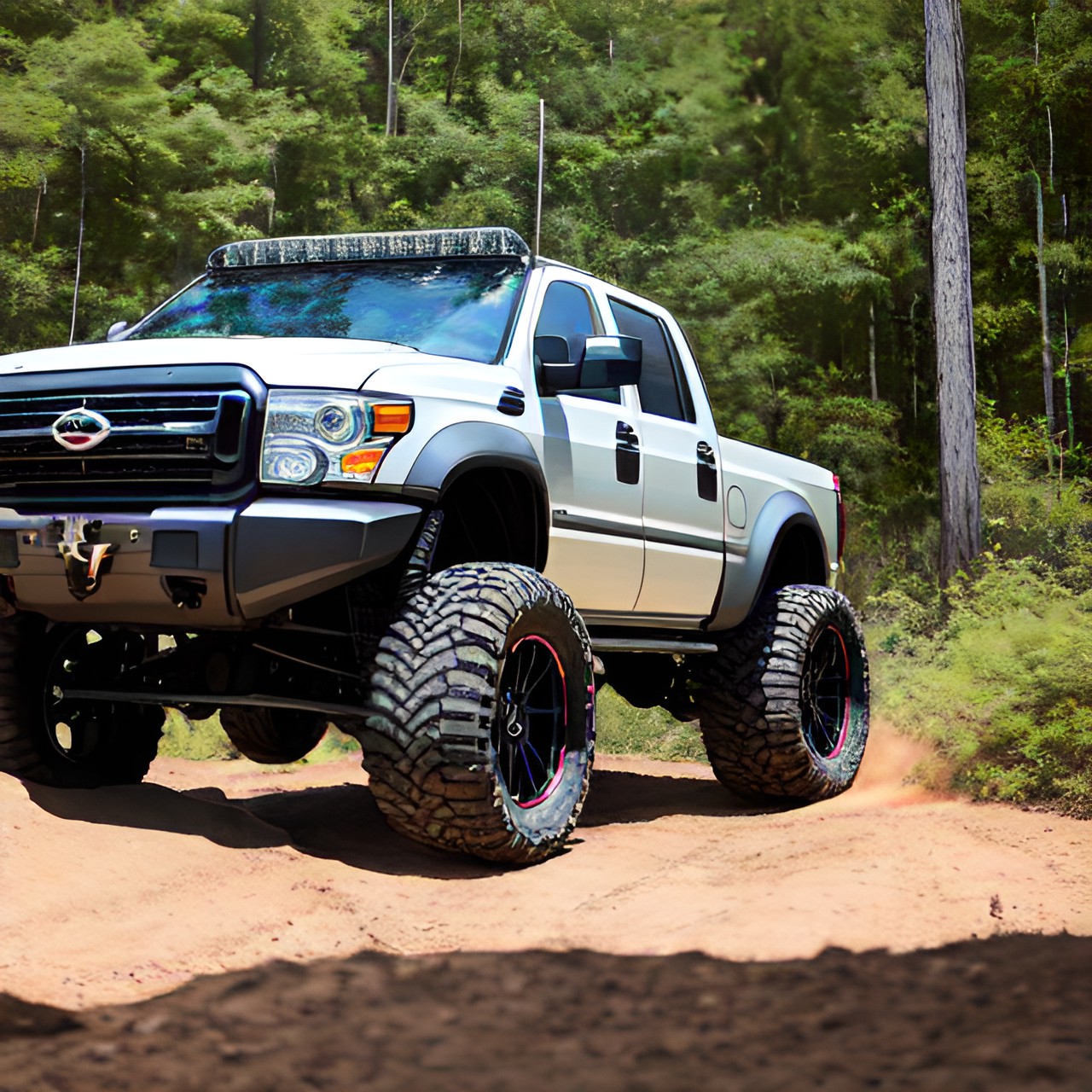 lifted suspension with large off road wheels preview