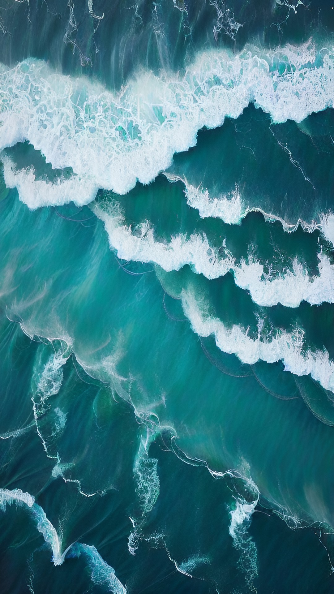 stunning emerald waves seen from the drone preview