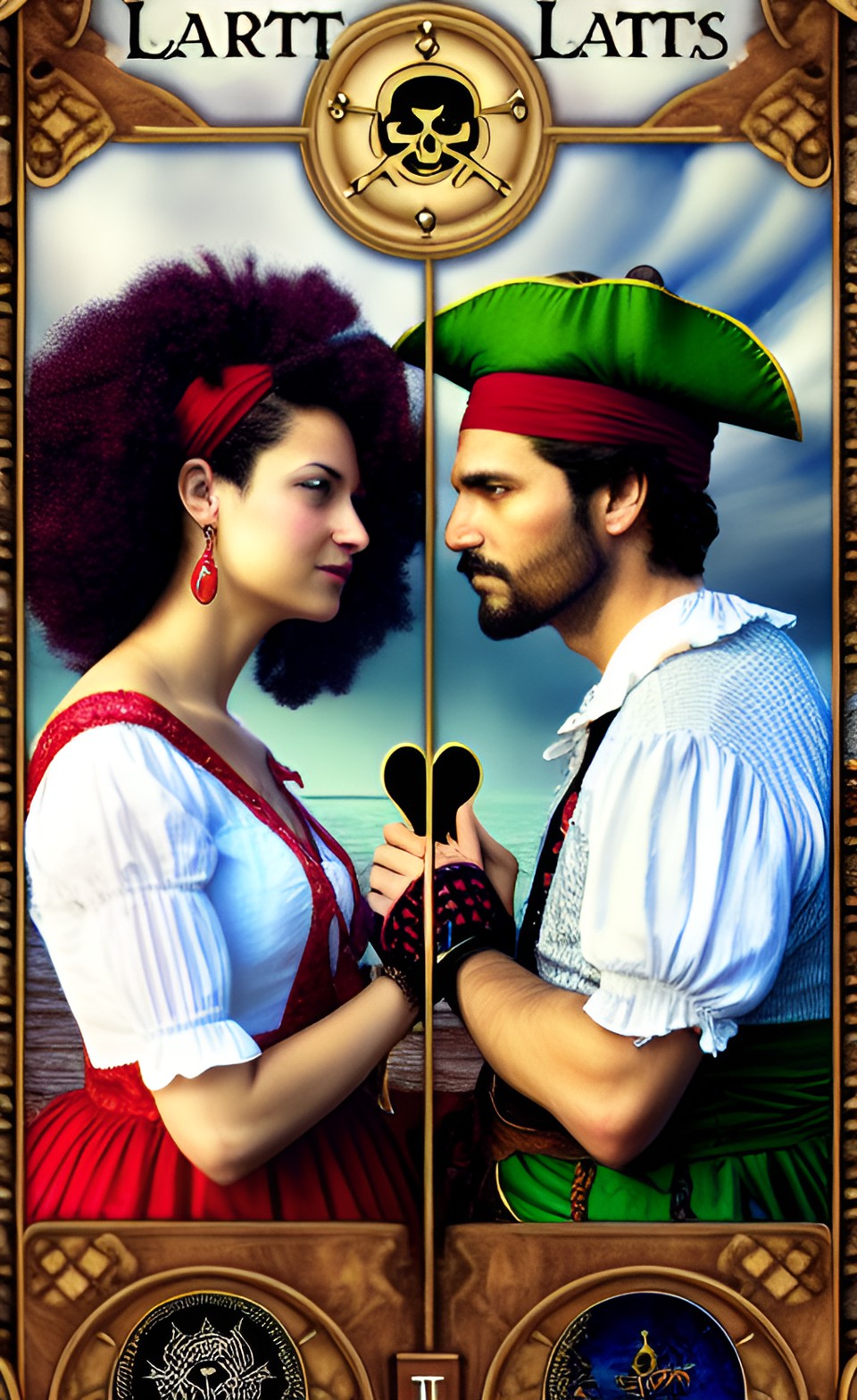 The Lovers - tarot cards, the lovers, pirate, divinity preview