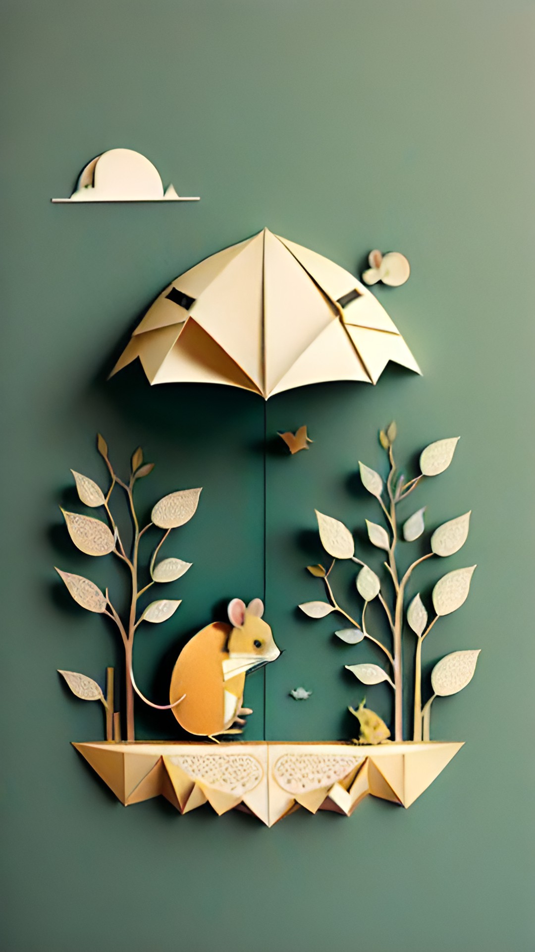 mouse, cut paper art preview